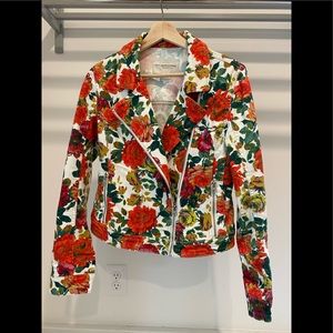 Pilcro Floral Moto Jacket